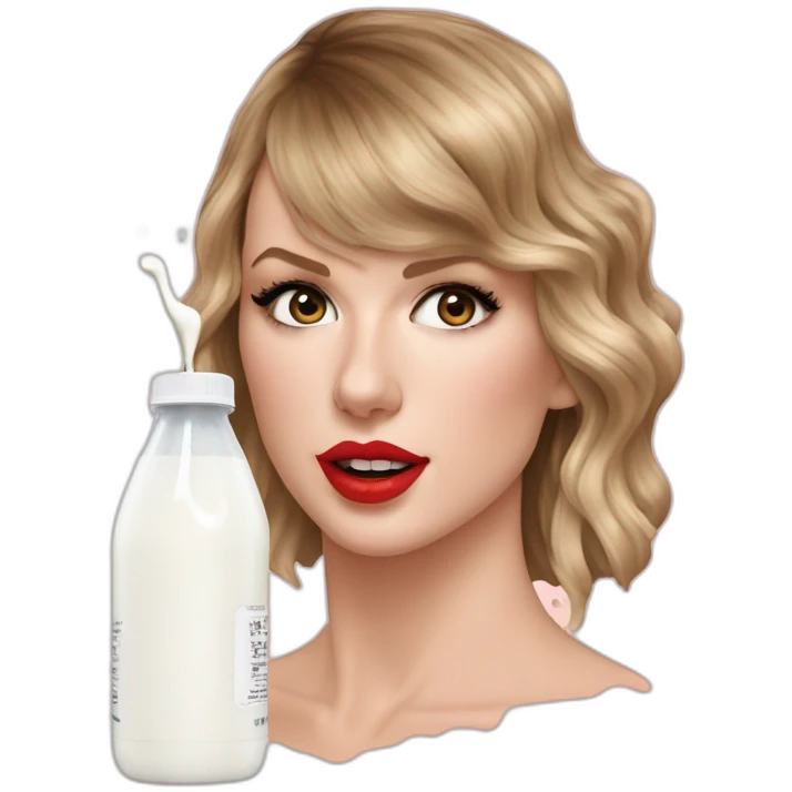 taylor-swift-selfie-milk-on-face-dripping emoji