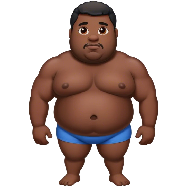 fat black man that’s buff emoji