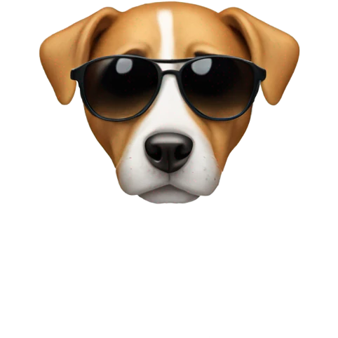 Dog wearing sunglasses  emoji
