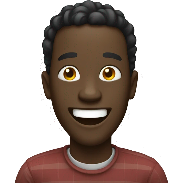 Black man laughing  emoji