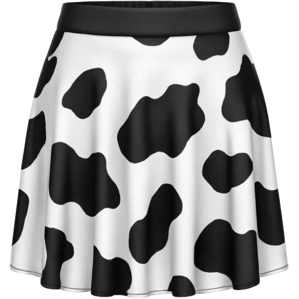 super realistic cow print mini skirt emoji