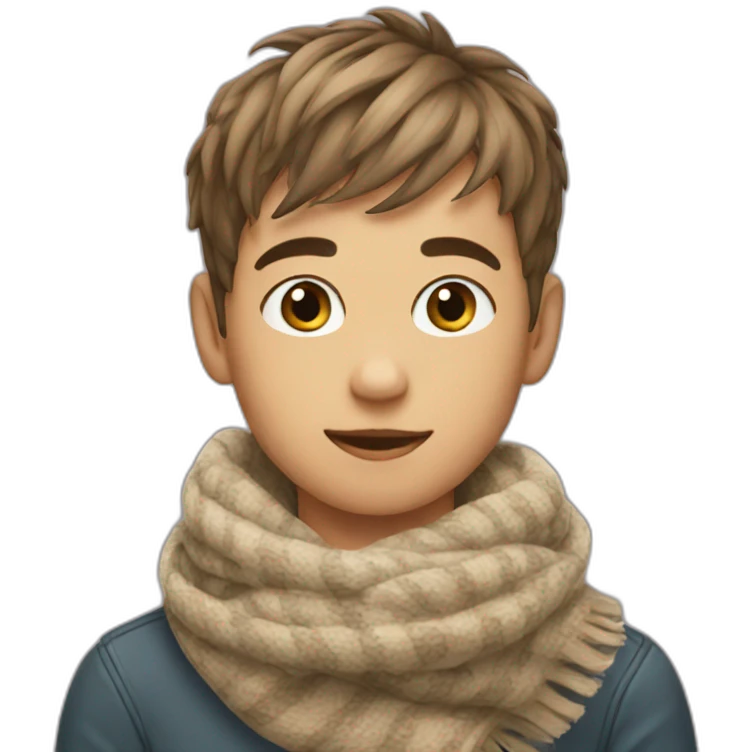 boy in cat scarf emoji