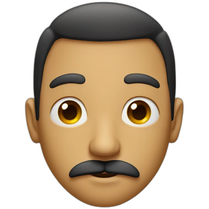 a guy with a nose mustach emoji