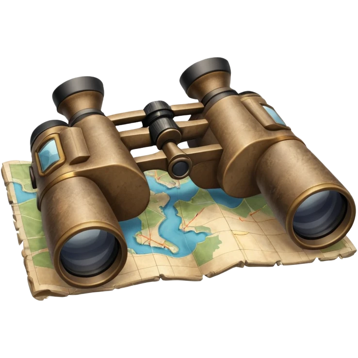 map with binoculars emoji