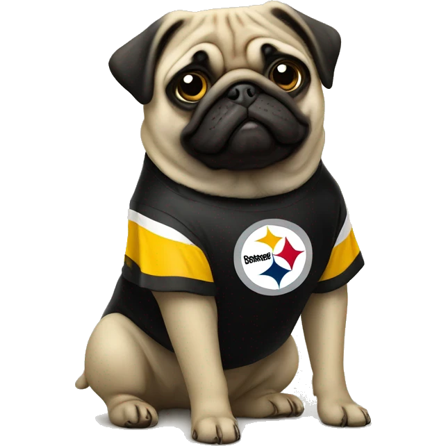 Pittsburgh Steelers pug emoji