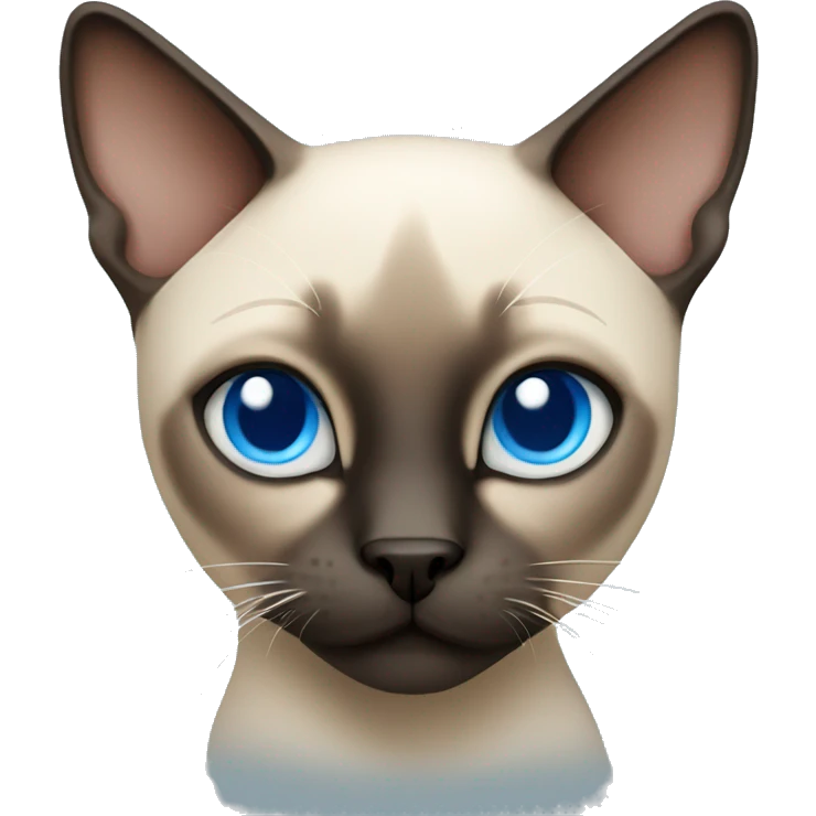Siamese Cat with blue eyes emoji