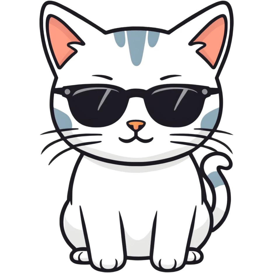 Cat with sunglasses emoji