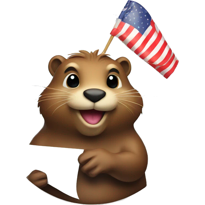 Beaver with an I voted sticker  emoji