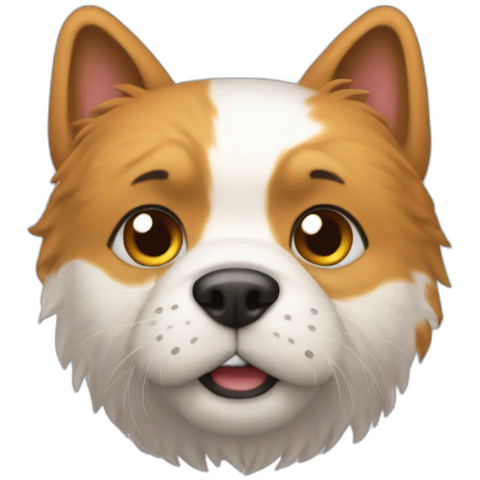 Un chien fusionner avec un chat emoji