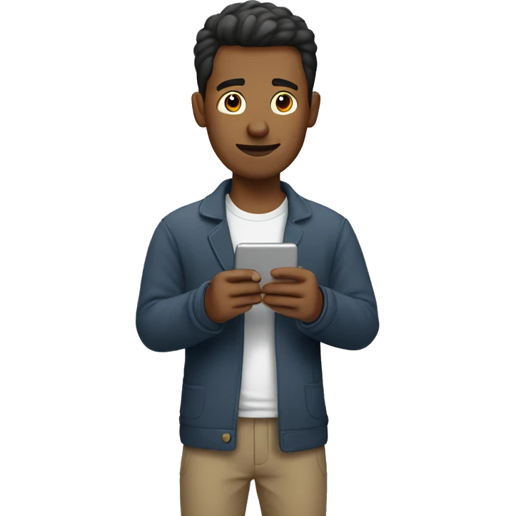 Guy checking his email emoji