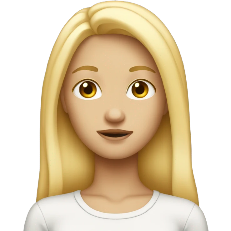 Blonde girl who doesn’t know  emoji