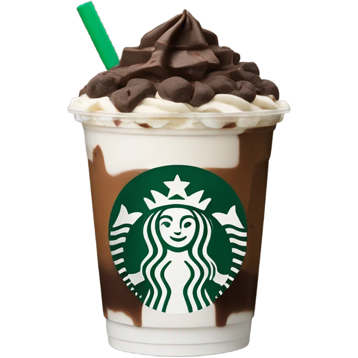 Double chocolate chip frappe Starbucks emoji