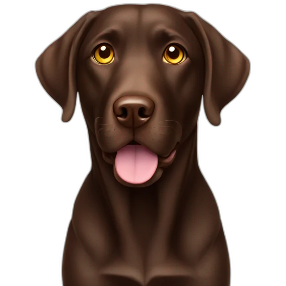 chocolate labrador with golden eyes emoji