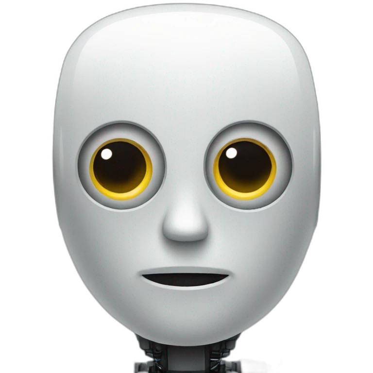robot looking down emoji