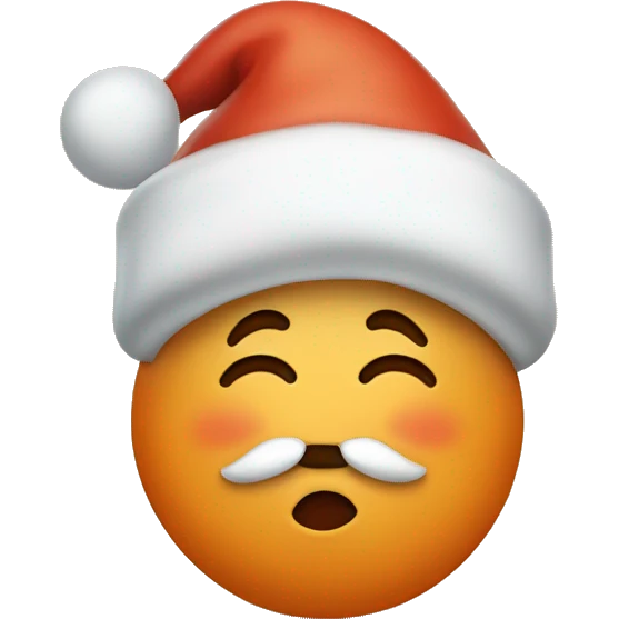 apricot with santa hat emoji