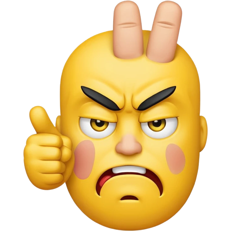 frown face with the middle finger  emoji