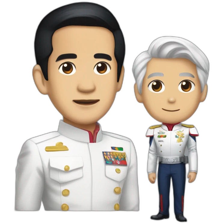 Presiden Jokowi and cute gundam emoji
