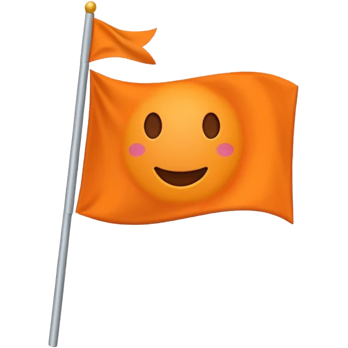 Handheld Flag orange emoji