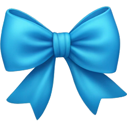 blue bow with loose ends emoji