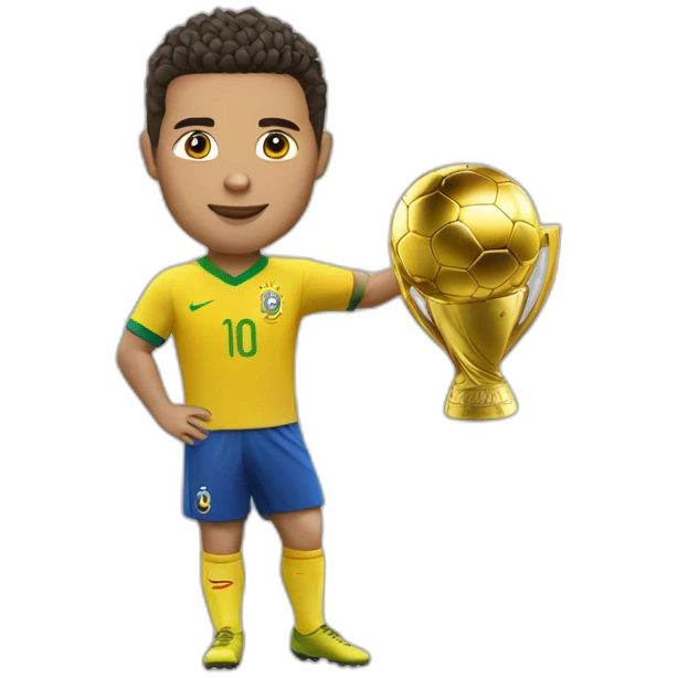 Ronaldo avec la coupe du monde emoji