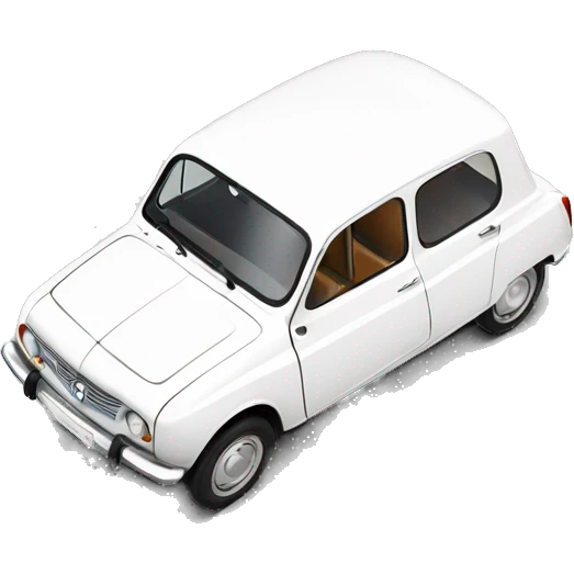 Renault 4L white seen from above emoji