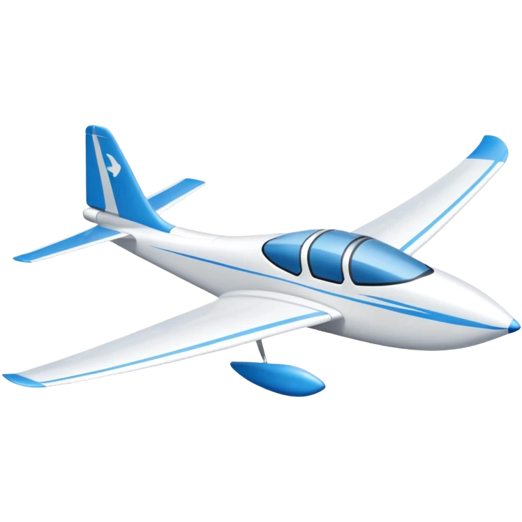 glider, large wingspan, white, 1 seat, no engine emoji