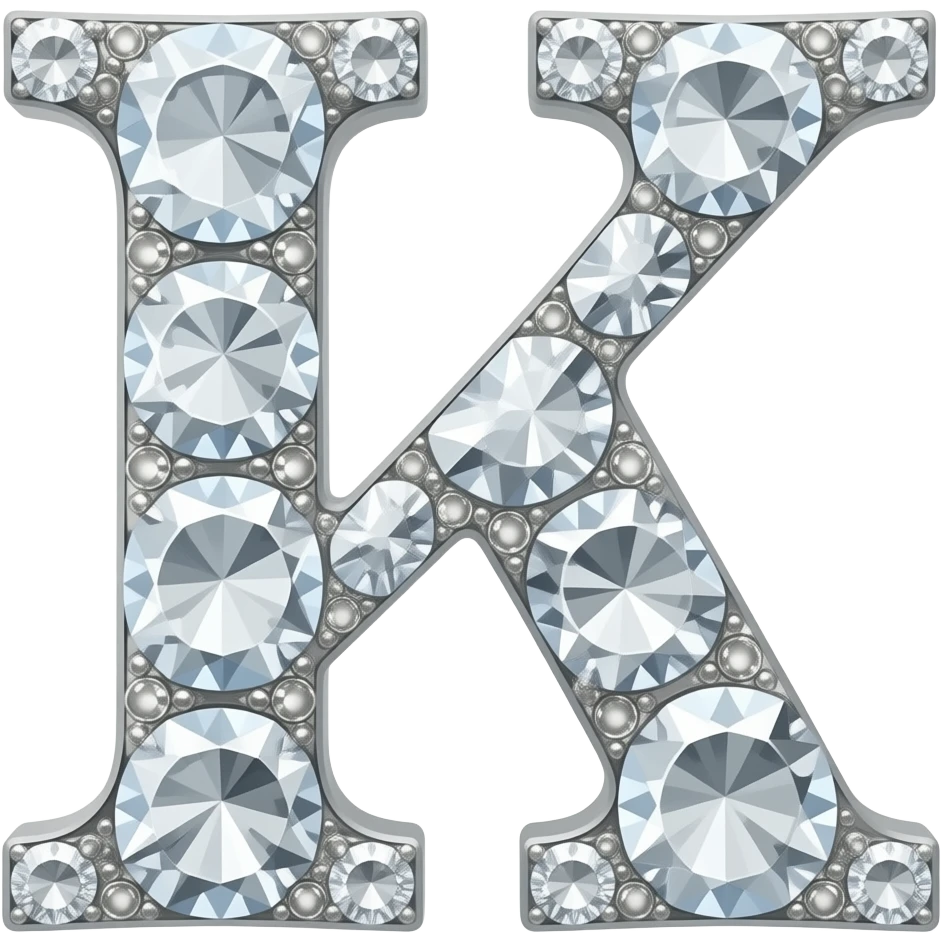 beautiful gemstone shiny floral alphabet emoji