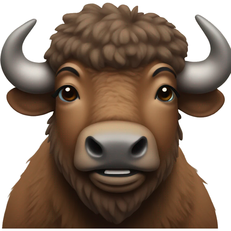 Smiling bison emoji