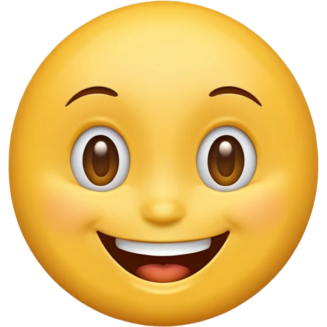 classic happy face with joyful expression emoji