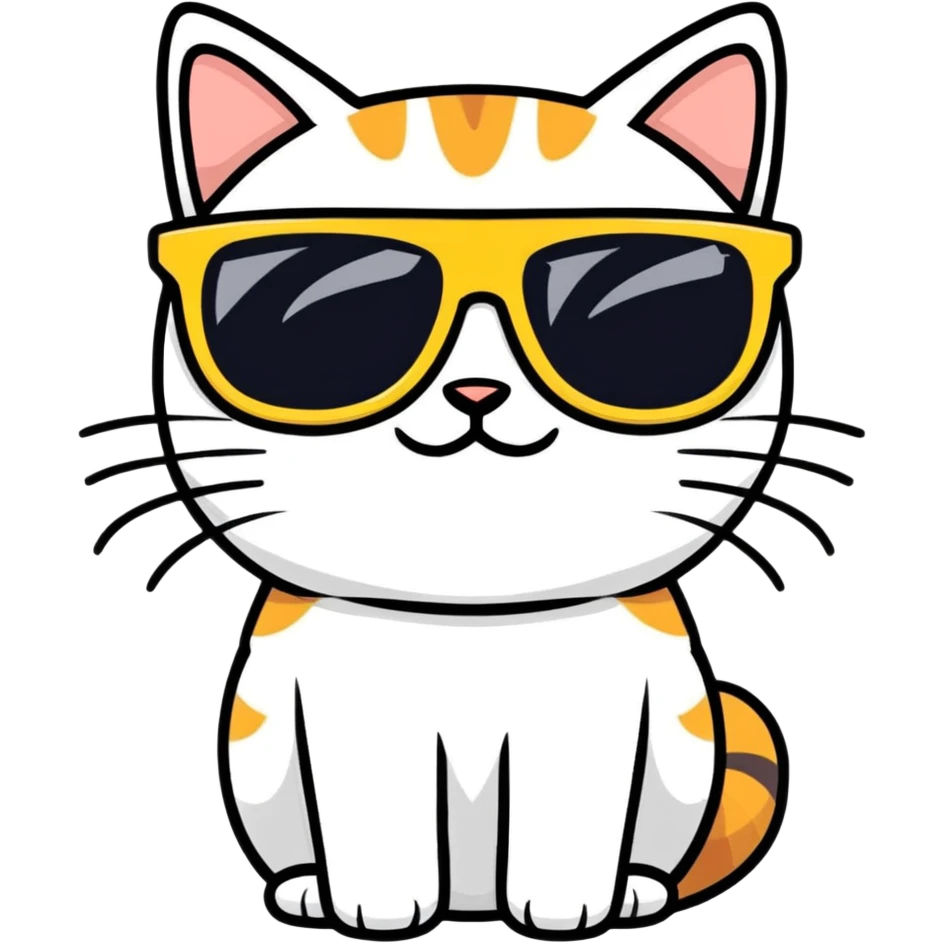 Cat with sunglasses emoji