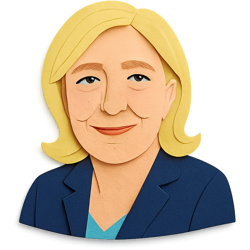 portrait of Marine Le Pen emoji