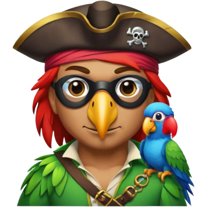 pirate and parrot emoji