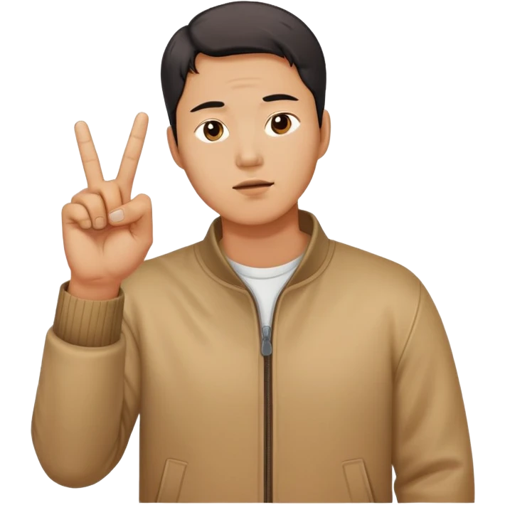 Korean man snapping his fingers emoji