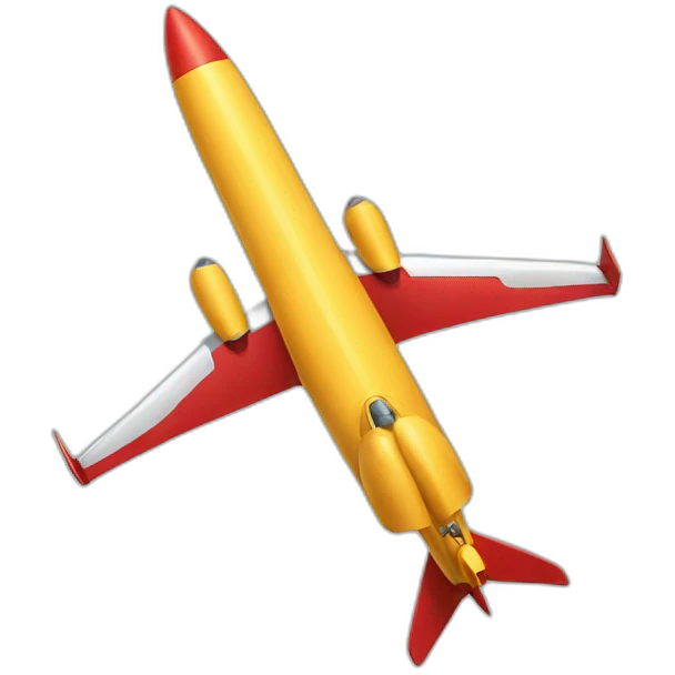 plane with rocket emoji