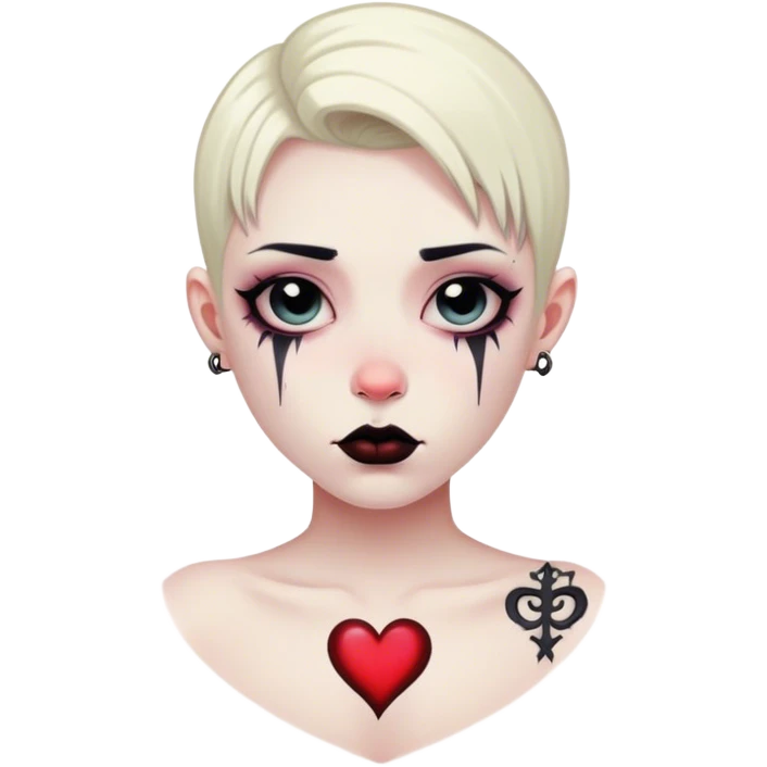 Goth heart  emoji