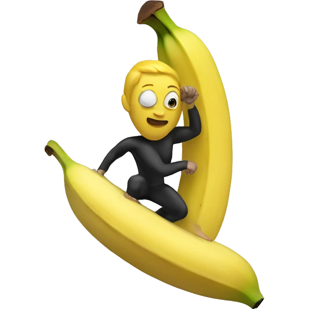 Banana surfing emoji