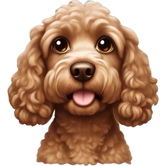 Brown cockerpoo emoji