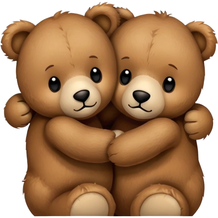Two teddy bears hugging  emoji