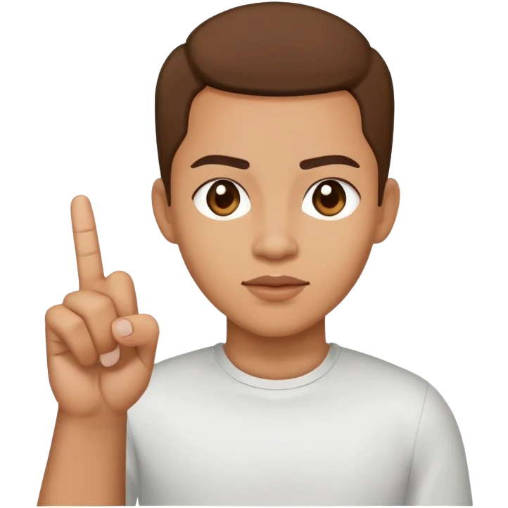 somebody sticking up the middle finger lightskin  emoji