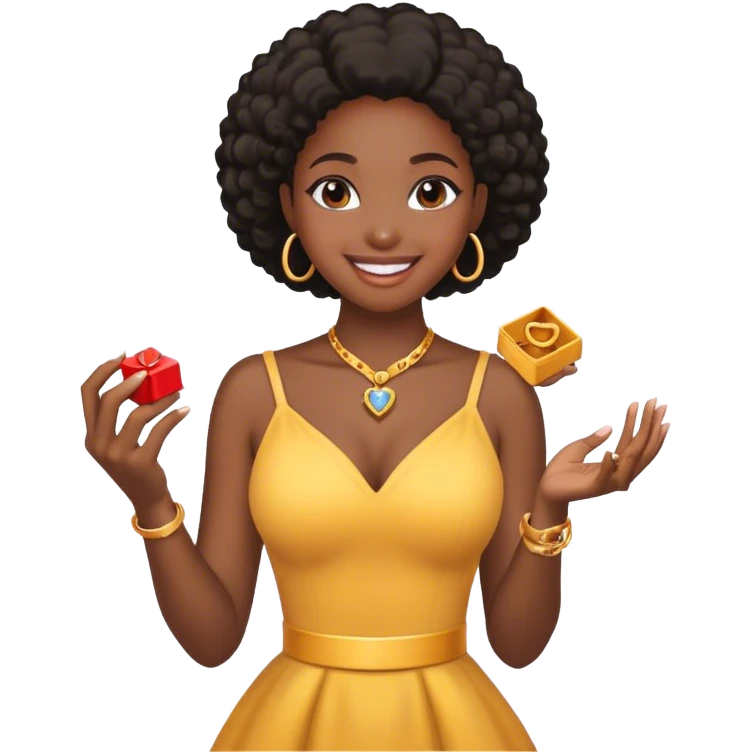 Black girl proposing emoji