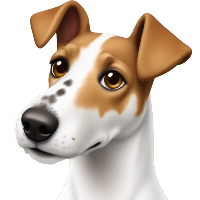 Smooth Fox Terrier white with brown stains emoji