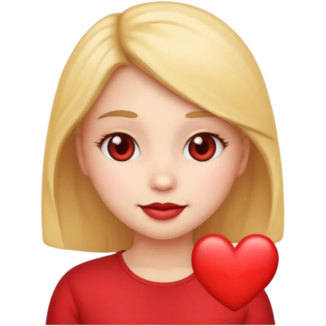 cute girl emoji, with heart eyes emoji