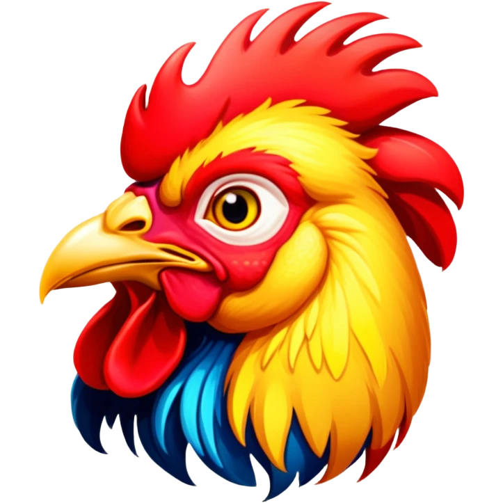 Rooster facial features  emoji