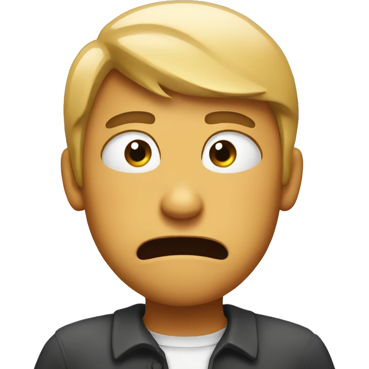 Flustered face with a collar on emoji
