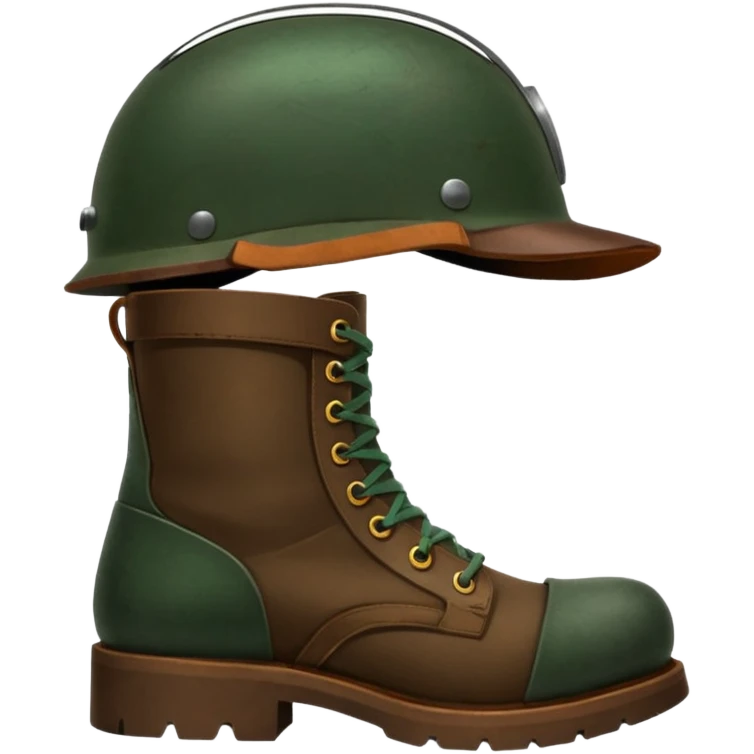 Military boots helmet criss emoji