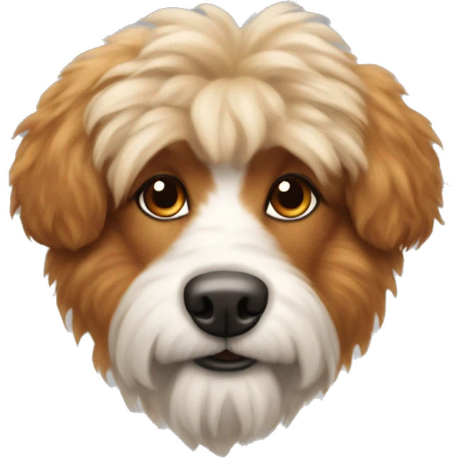 fluffy red/blonde-haired fluffy kokoni greek dog  emoji