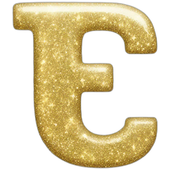 Glitter letter Ë emoji