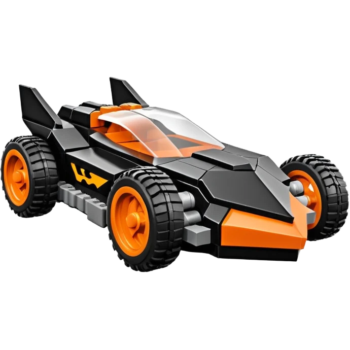  the animated series aerodynamic Lego futuristic Batmobile loosely based on 1936 school bus (flat long straight faceted mechanical body) stealthy town hot rod desert dirt racing rwd buggy  emoji
