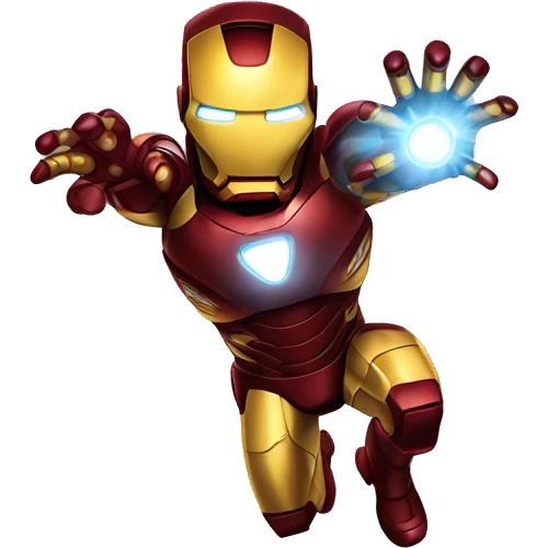 Iron Man flying up emoji