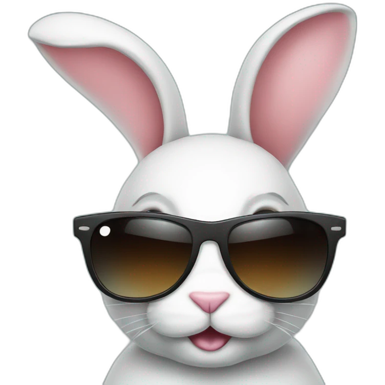 Bunny with sunglasses  emoji